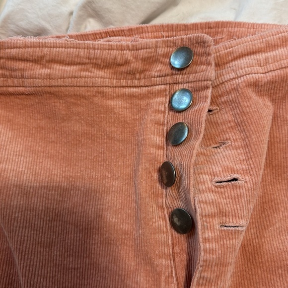 Gianni Bini Pink corduroy pants Size 8 five button front and wide leg - Picture 3 of 6